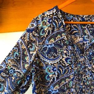 Talbots Petites Paisley Blouse